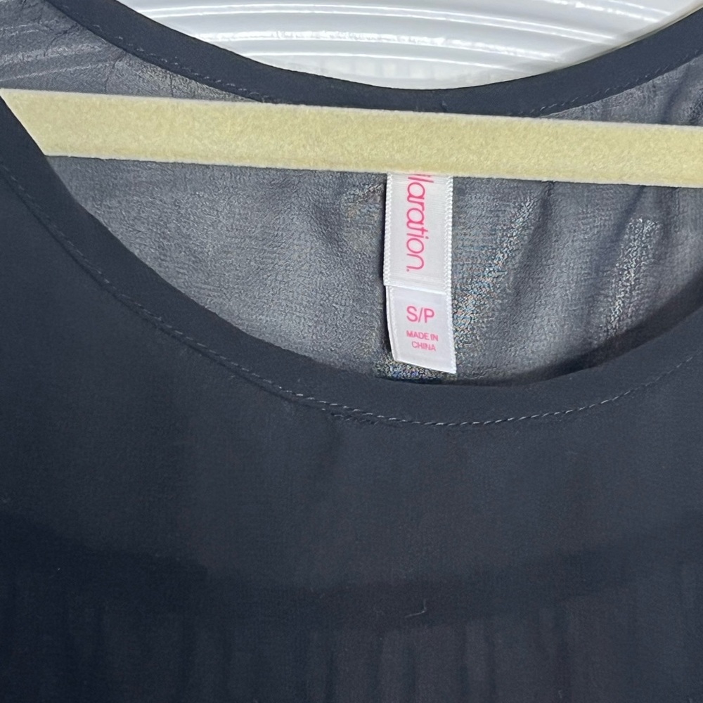 Xhilaration Black Sheer Blouse - Picture 3 of 4